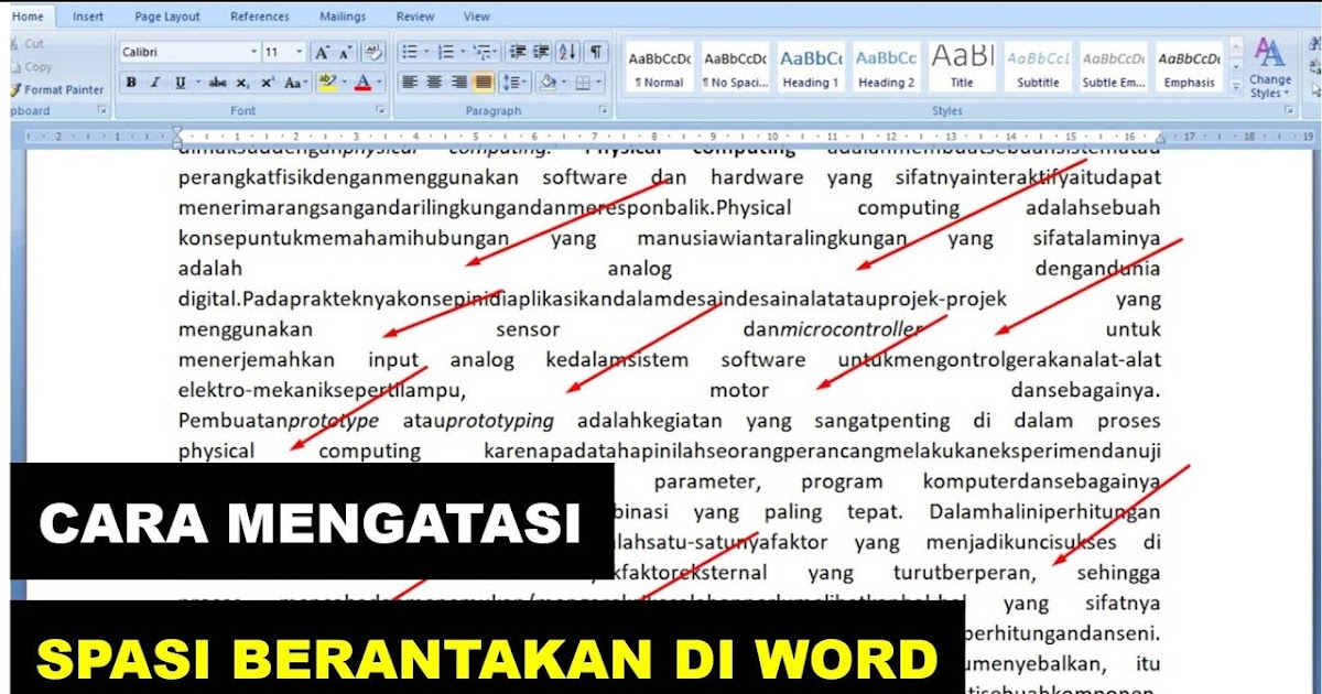 4 Cara Mengatur Spasi Antar Kata yang Berantakan di Word BANGSA MAHASISWA